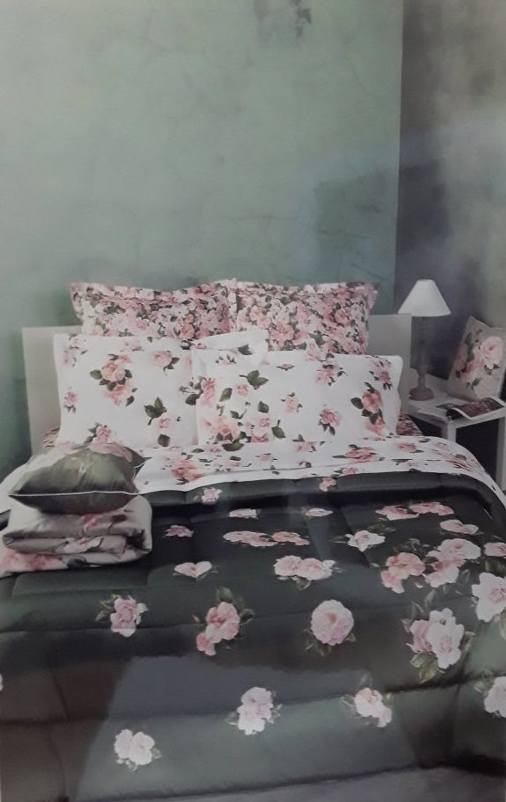 Постельное белье семейное Mirabello Diva 03V Muschino зеленое