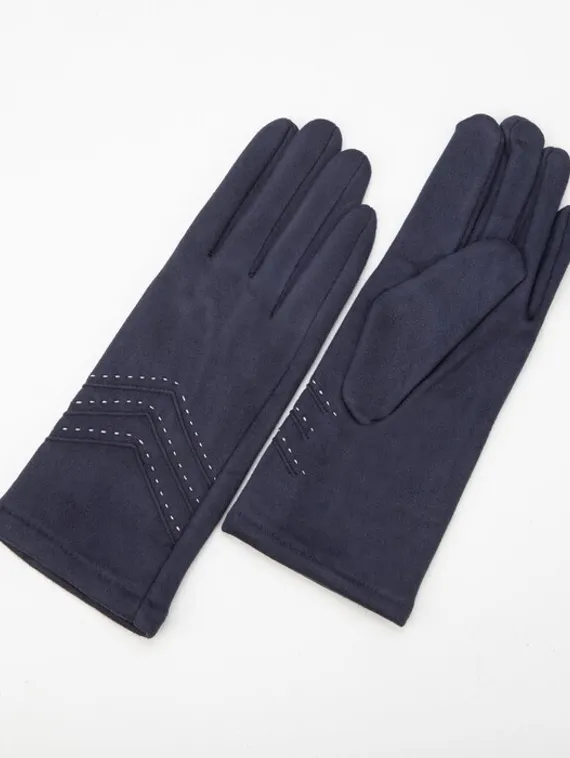Перчатки женские, безразмерные, без утеплителя, цвет тёмно-синий