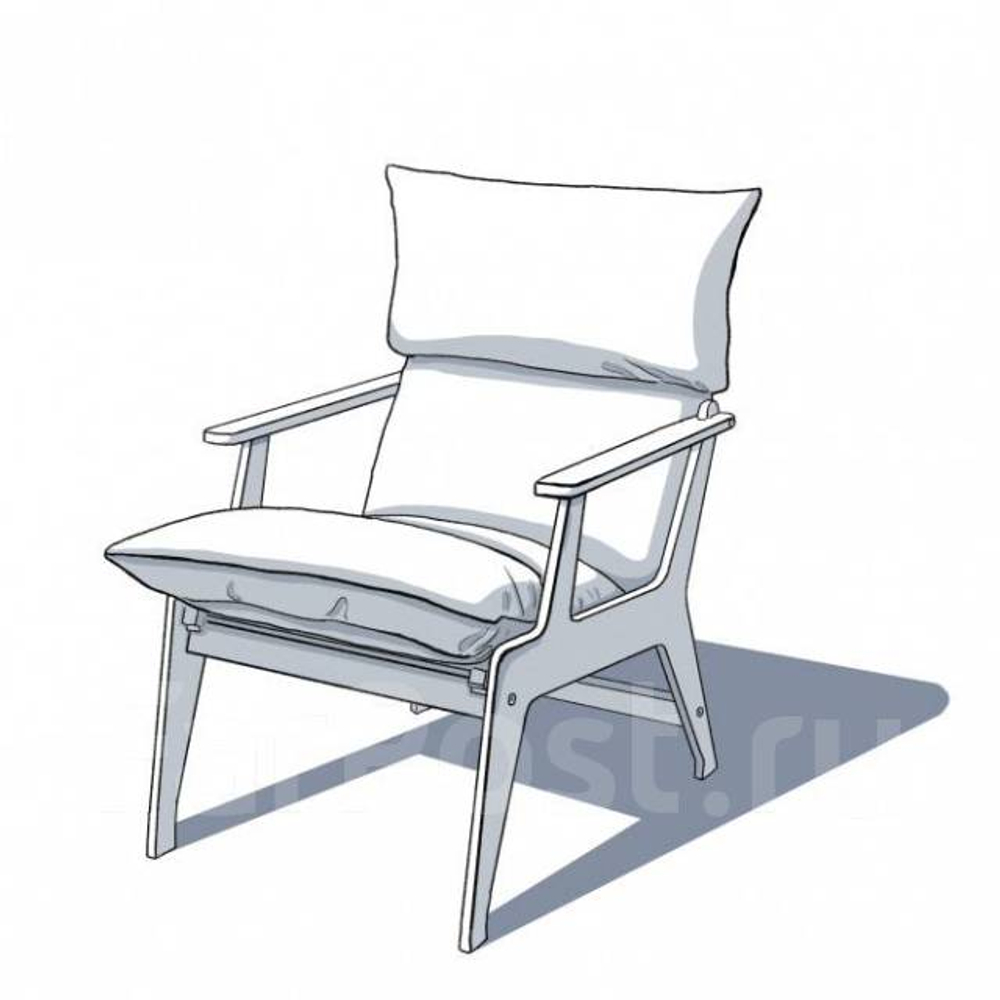 Кресло "Луна" Невада латте, Орех