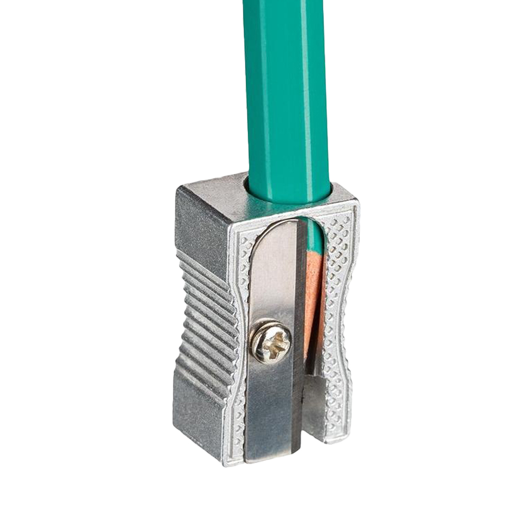 Точилка для карандашей металлическая 5 шт, MC-Basir, набор простых точилок на 1 отверстие