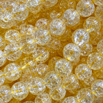 Сахарный кварц (имитация), оттенок "Желтый", бусины в форме шара