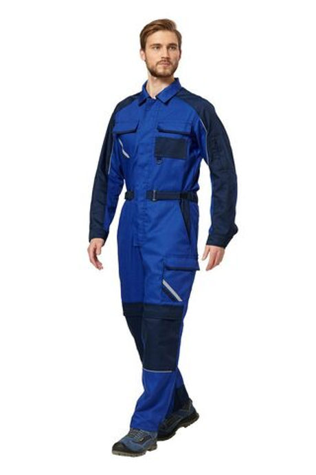 Комбинезон рабочий мужской летний/демисезонный «Мегаполис» цвет василек/темно-синий
