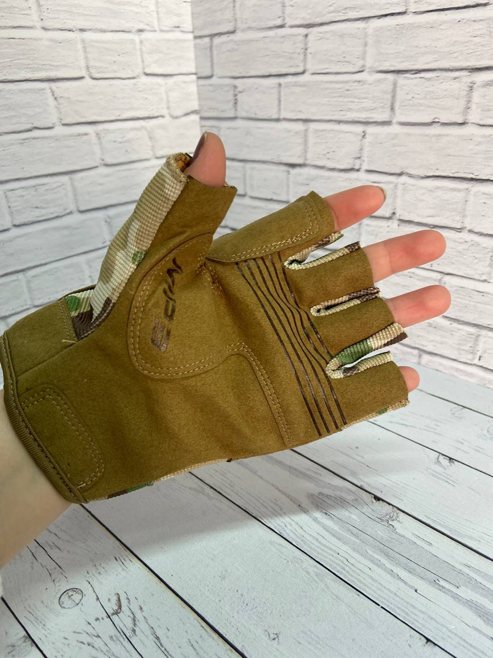 Тактические беспалые перчатки / мультикам