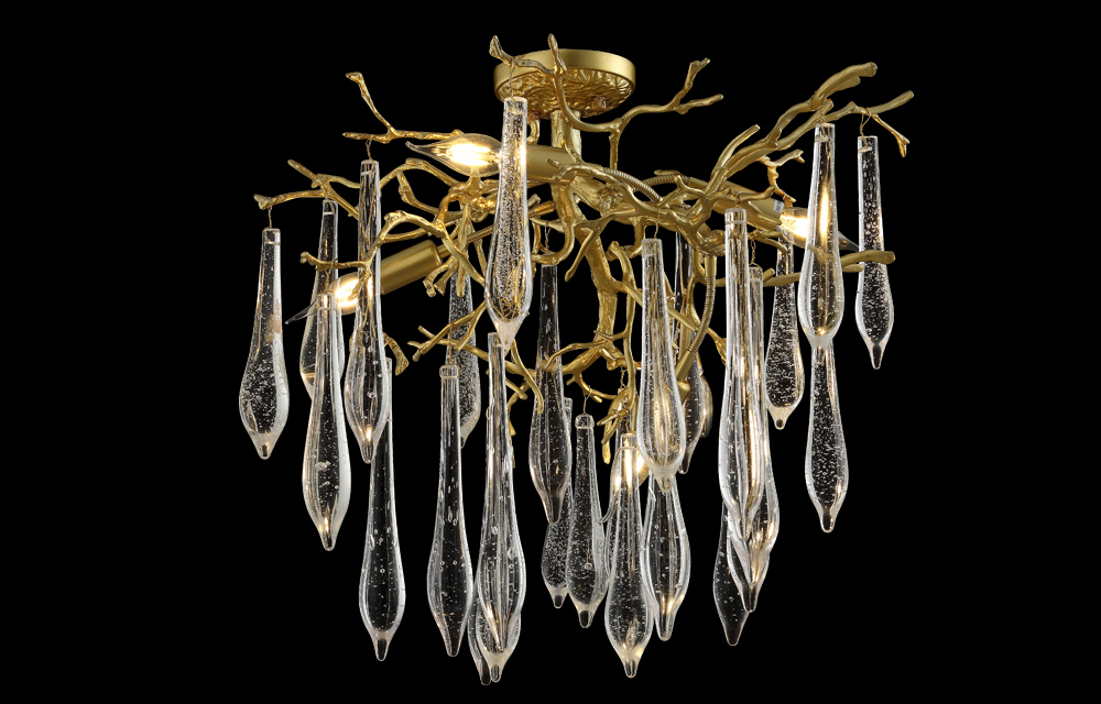 Потолочная люстра Crystal Lux REINA PL5 D600 GOLD PEARL