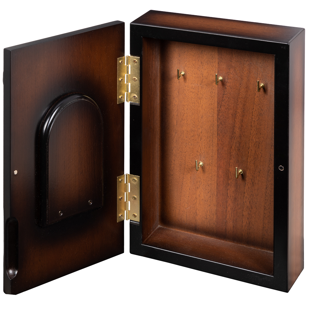 Полка - ключница Кошка Грация Орех Бронза