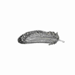 "Крекс" брошь в серебряном покрытии из коллекции "Мергус" от Jenavi с замком булавка