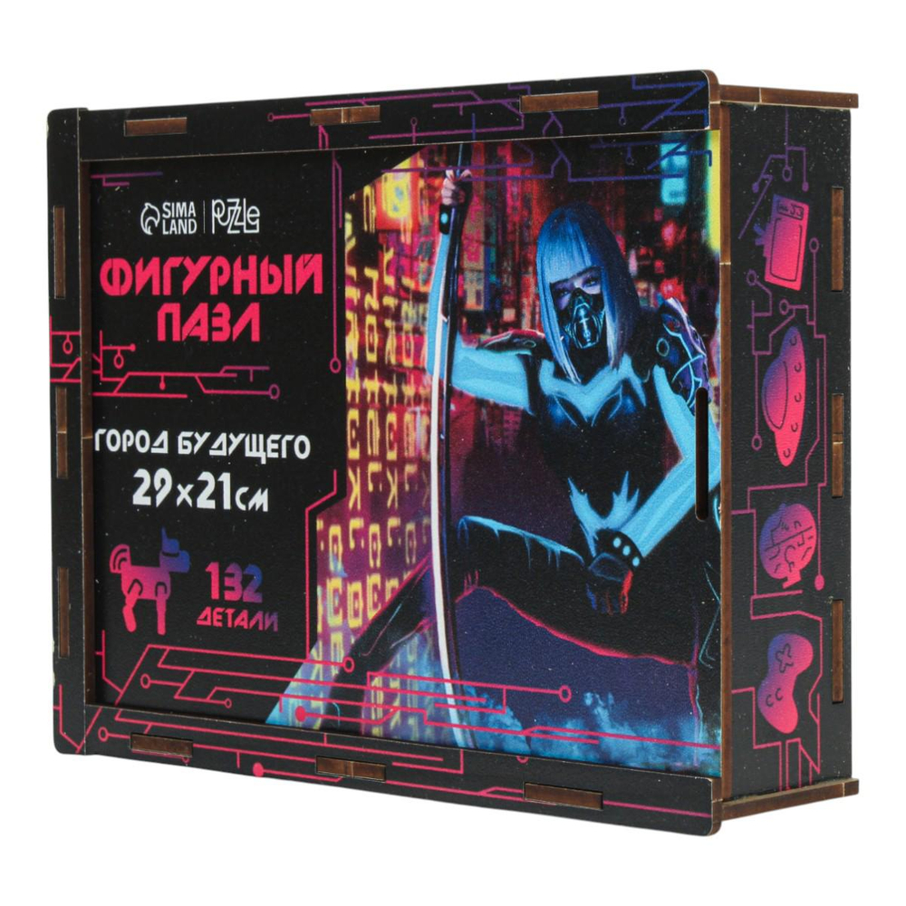 Пазл фигурный 132 дет. "Город будущего" (Puzzle Time)