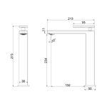 Смеситель для раковины Vincea Dice VBF-2DS2BG однорычажный, брашированное золото