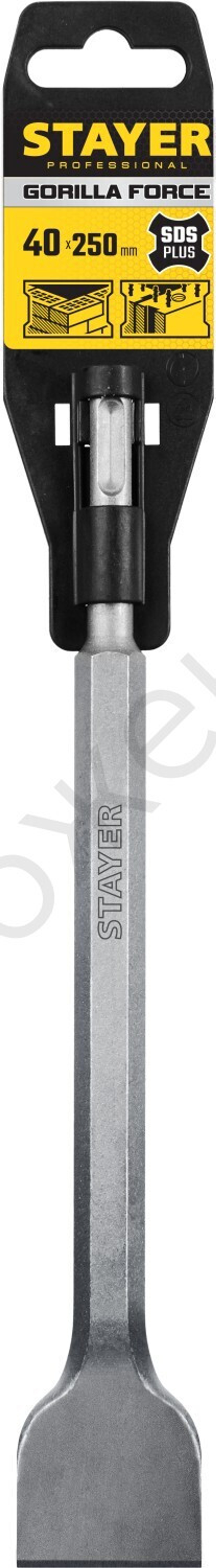 STAYER Gorilla Force SDS-Plus Зубило плоское изогнутое 40 х 250 мм