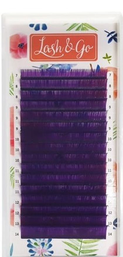 Фиолетовые ресницы Lash&Go MIX - 16 линий