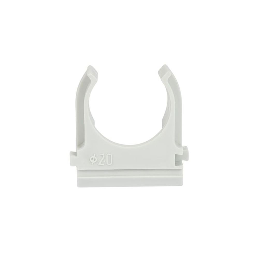 Крепеж-клипса для трубы 20 мм серая 10 шт