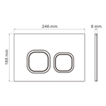Кнопка смыва WAVE А1 универсальная БЕЛАЯ АБС квадратная