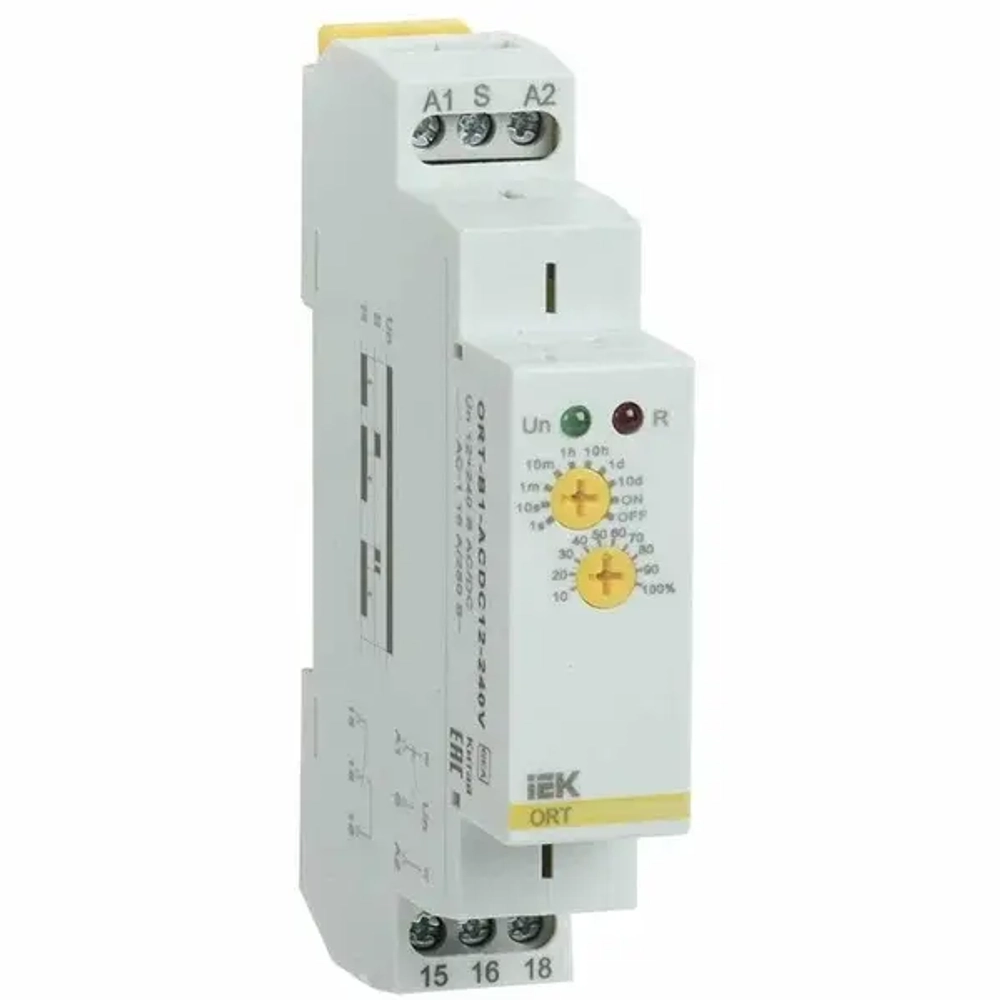 Реле задержки выключения ORT 1 контакт 12-240 В AС/DC IEK ONI ORT-B1-ACDC12-240V