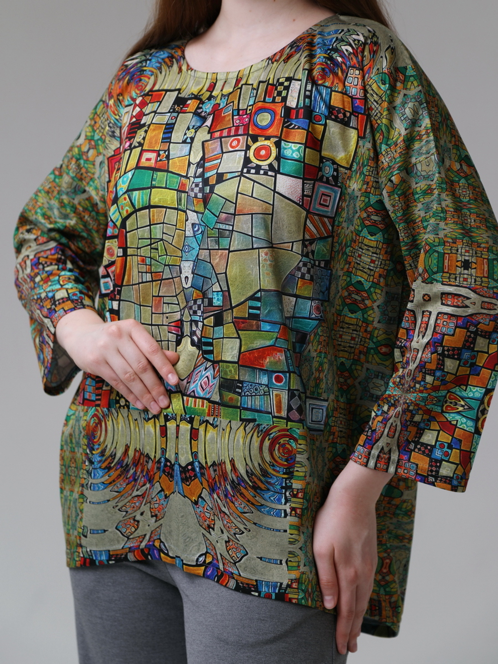 Туника "Витражи", по мотивам картин художницы Таня МакКабе