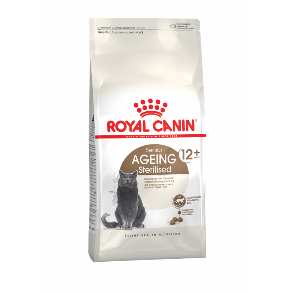 Royal Canin Ageing Sterilised 12+ Корм сухой полнорационный сбалансированный для стерилизованных стареющих кошек в возрасте старше 12 лет 2кг