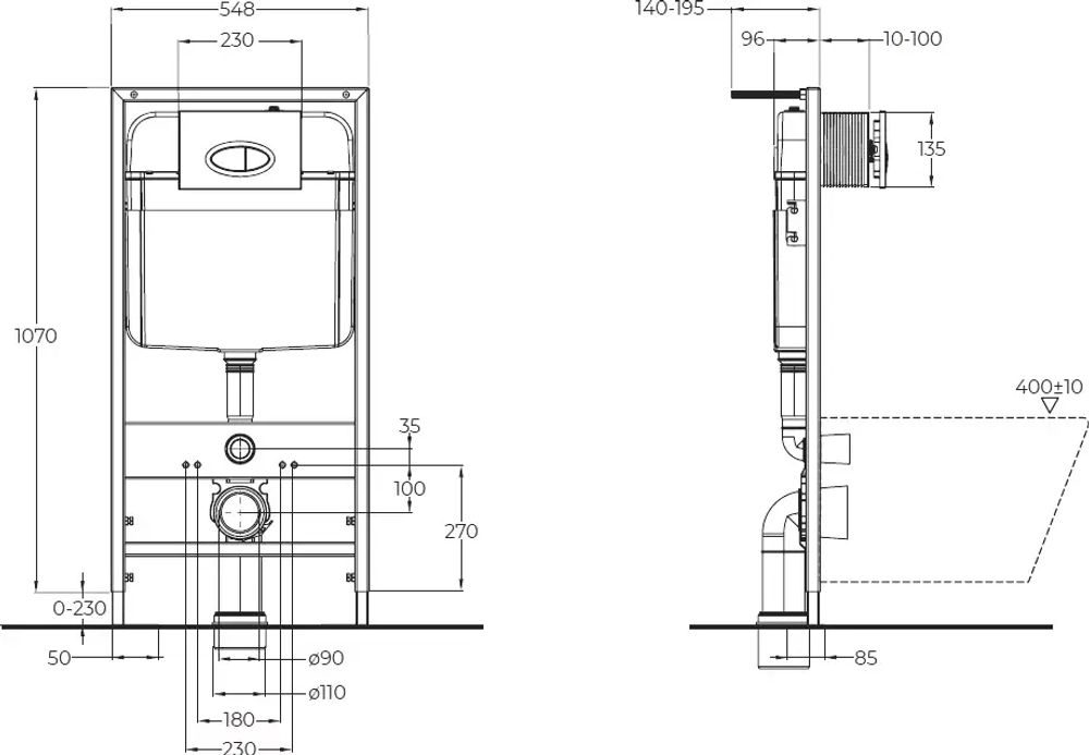 Система инсталляции для унитазов BelBagno BB026