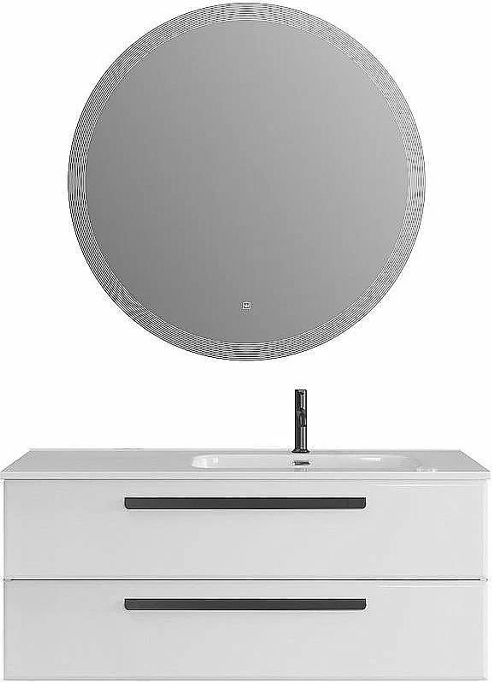 Тумба с раковиной Cezares ECO-CER-N 120 ECO-CER-N-1200-2C-SO-BL белая глянцевая левая/правая