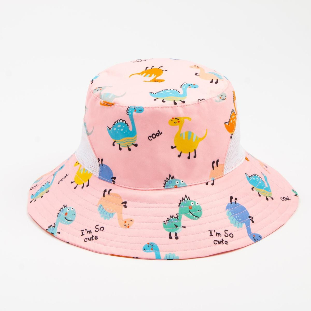 Панама детская "Дино" р-р 54, розовый 9101038 (MINAKU)