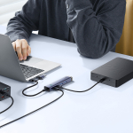 USB-C/USB-A Хаб Baseus UltraJoy 4-Port AIR (3xUSB3.0 + RJ45 + USB-C5V)