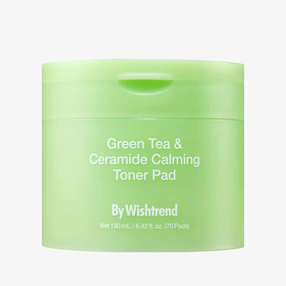 BY WISHTREND Успокаивающие пэды с зелёным чаем и церамидами Green Tea & Ceramide Calming Toner Pad (70 шт)