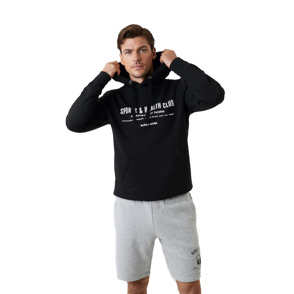 Мужская кофта теннисная Björn Borg STHLM Hoody Men - Black