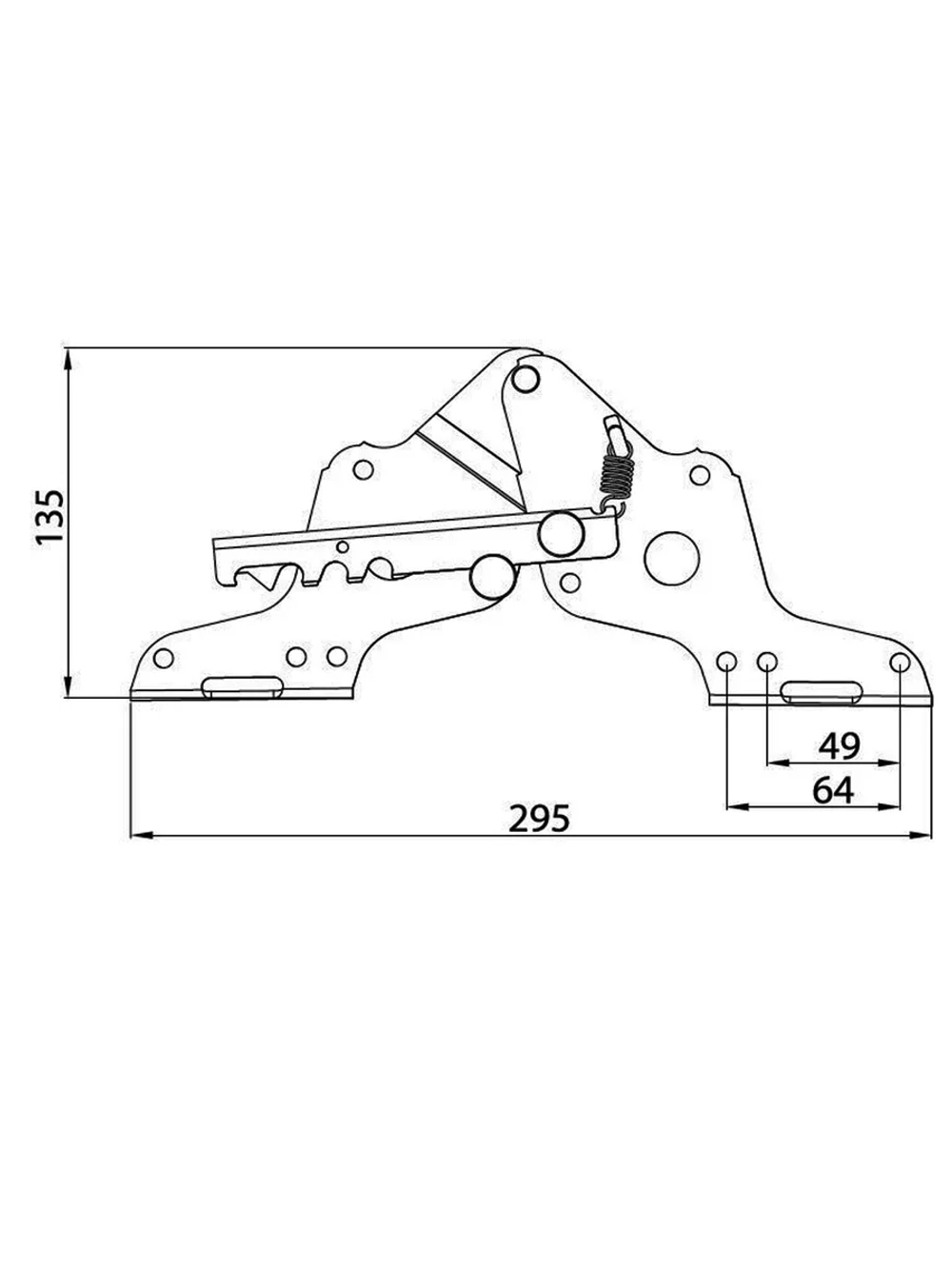 Механизм трансформации спинки для диванов №104, комплект