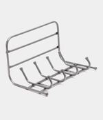 Вешалка настенная металлическая с полкой, усиленная, 6 крючков серая