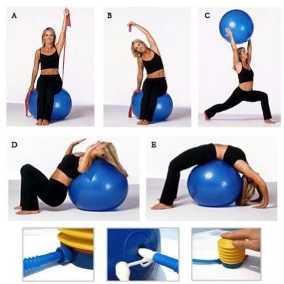 Yoqa-pilates topu \ Мяч для йога-пилатеса \ Yoga-pilates ball 65 sm blue