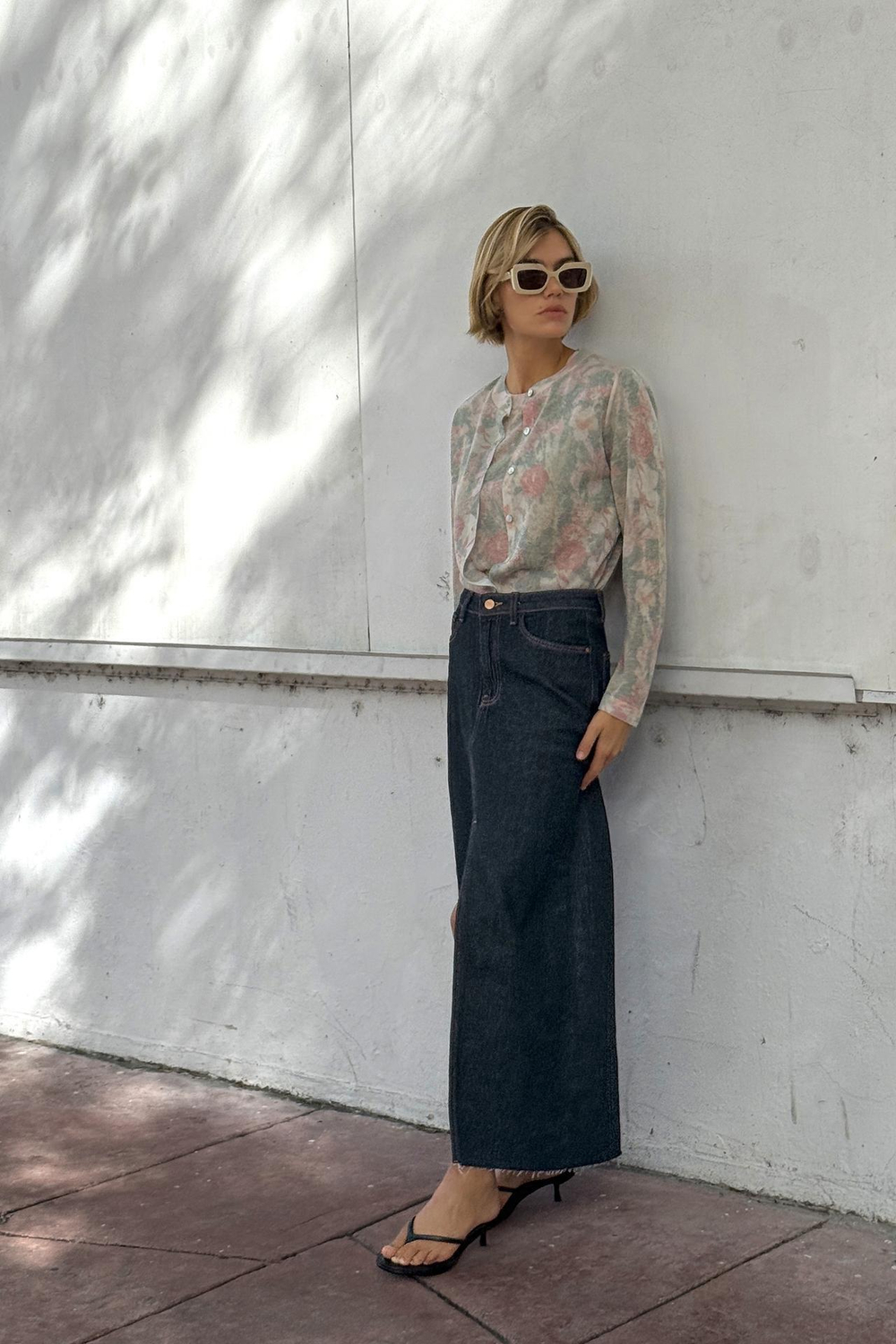 ZARA ТОП ИЗ ТРИКОТАЖА С ЦВЕТОЧНЫМ ПРИНТОМ, РАЗНОЦВЕТНЫЙ