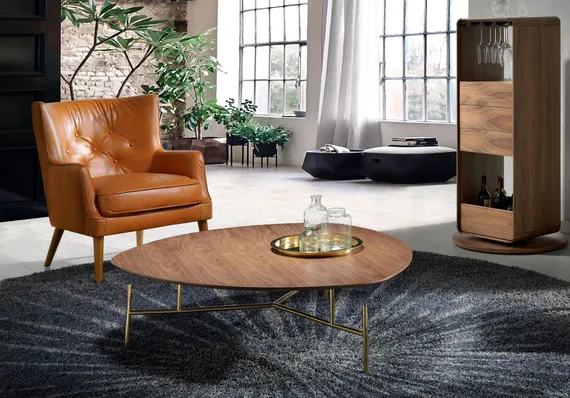 Кресло Angel Cerda 5053, коричневая кожа