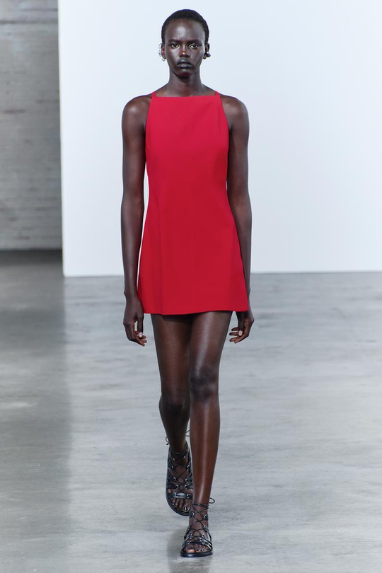 ZARA КОРОТКОЕ ПЛАТЬЕ — ZW COLLECTION, КРАСНЫЙ
