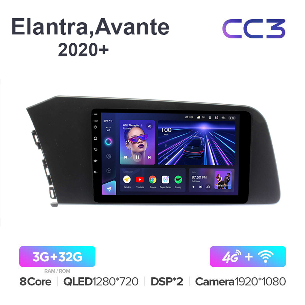 Teyes CC3 9"для Hyundai Elantra, Avante 2020+