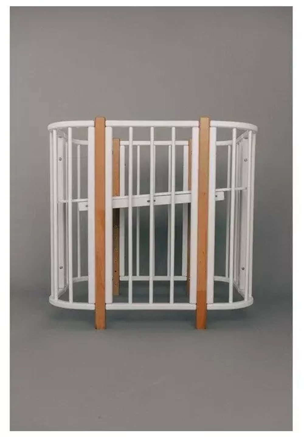 Кроватка-трансформер 4 в 1 "МеrryHappy Caramel" (МерриХэппи Карамель) 120*60 см, белый + бук