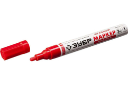 Маркер-краска ЗУБР МК-750 красный, круглый наконечник 06325-3