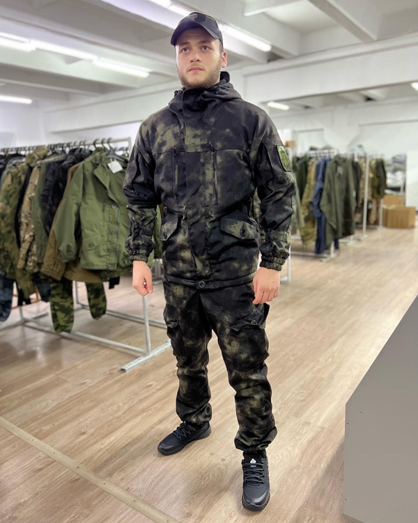 Костюм горка 6 флис лайт / осень-зима / чёрный мох