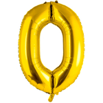 Шар фольгированный Цифра 0 101 см (Золотой)