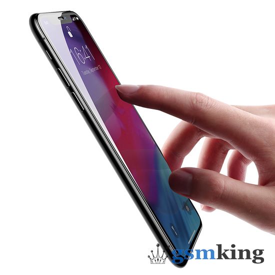 Baseus 0.23mm curved-screen tempered glass screen protector with crack-resistant edges for iPhone XR/11 Black SGAPIPH61-PE01