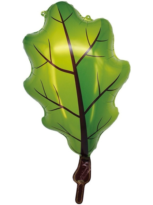 Шар фольга фигура 69см Дубовый лист зеленый