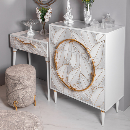 Комод Арт Классик с 3 ящиками Айс Амбер