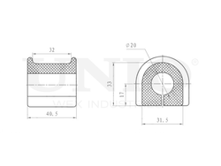 Втулка заднего стабилизатора UNIO RMP-10148