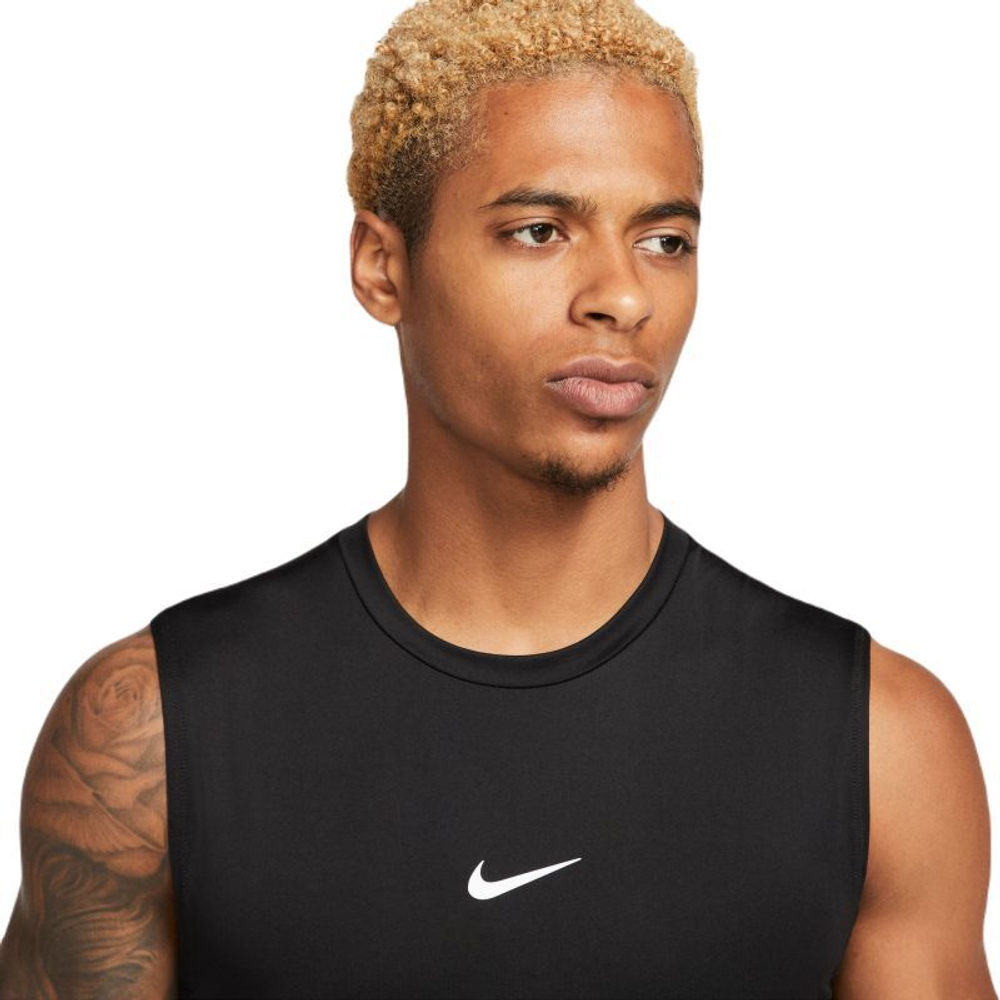 Термобелье Nike Pro Dri-Fit Tight Sleeveless Fitness Top - black/white