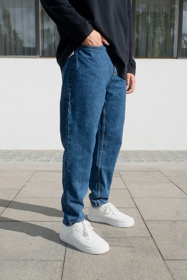 Джинсы №3 мужские синие - фото 1