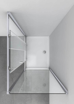 Душевой уголок Alpha VSR-3AL9010MT, 1000*900, хром, стекло текстурное