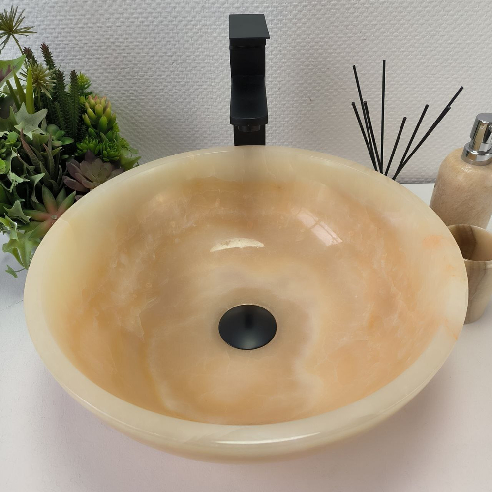 Раковина из оникса Bowl Yellow TinLip BO-62891 40*40*15 140