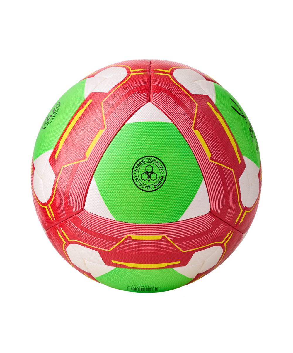 Мяч футбольный Primero Kids №3, белый/красный/зеленый