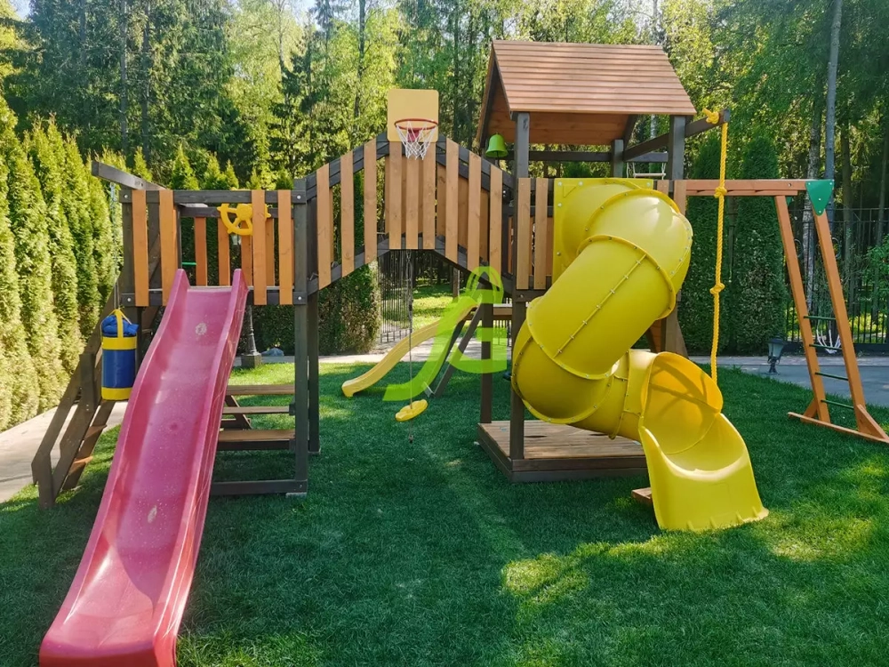 Детская площадка Панда Фани Мостик 2 с трубой