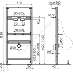 Инсталляция для писсуара Alca Plast A107/1120