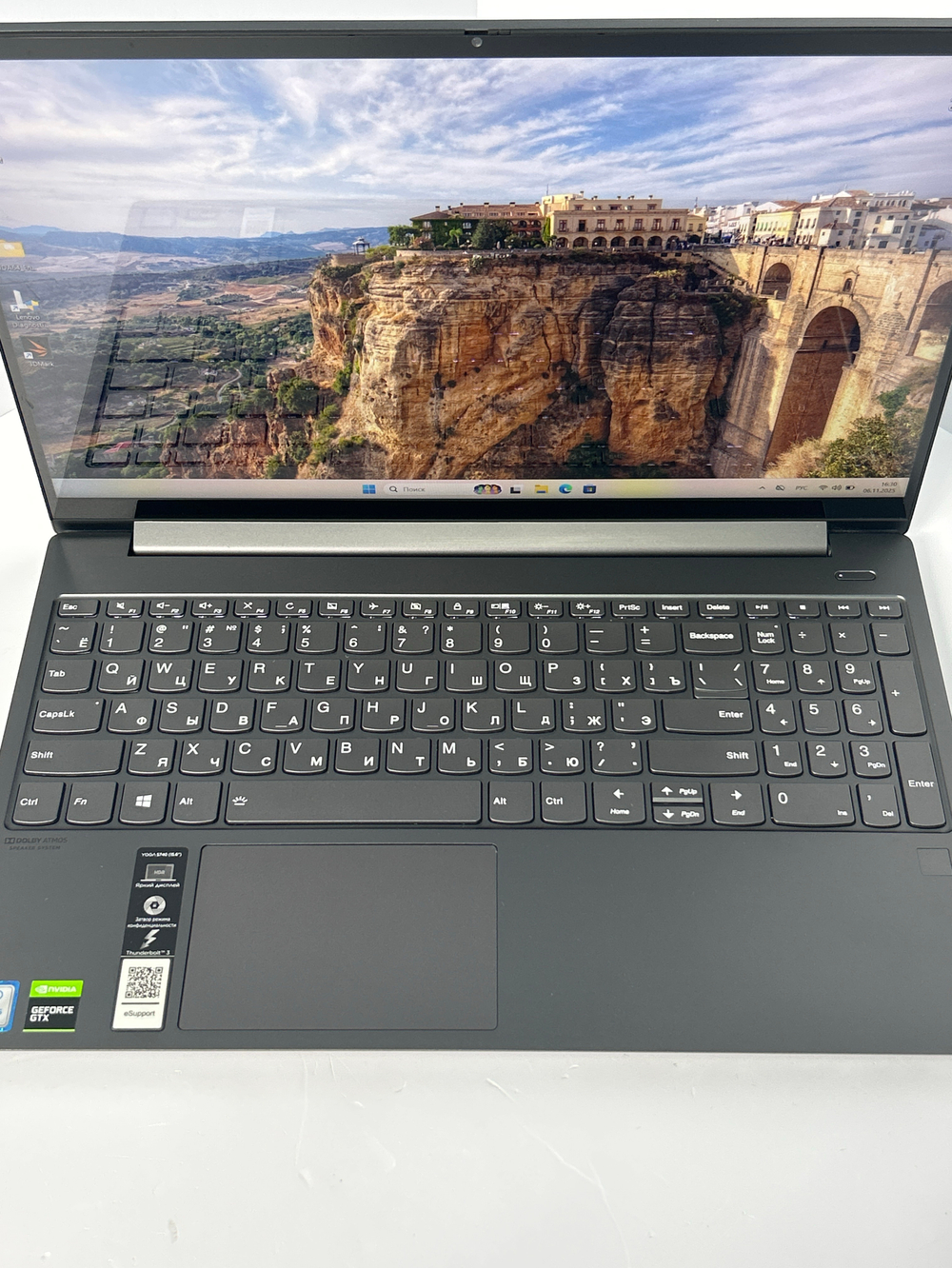 Ноутбук Lenovo Yoga S740-15IRH (81NX003URU) 15.6"/Intel Core i5 9300H/RAM 8GB/SSD 256GB/GeForce GTX 1650 4GB/1920*1080/IPS/Windows 11/Подсветка кл-ры: LED/Серый. Состояние: B1