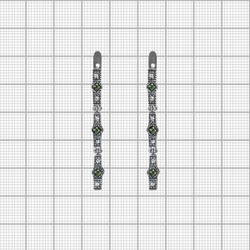 "Лента" серьги  в серебряном покрытии из коллекции "Стиль" от Jenavi с английским замком