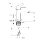 Смеситель для раковины Hansgrohe Metris S 31060000